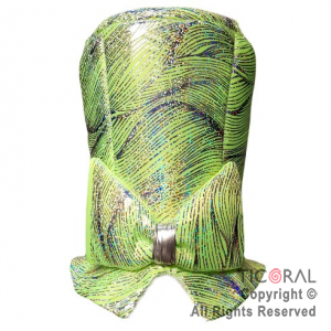 SOMBRERO GALERA TORNASOLADA CON MO�O VERDE MANZANA x 1